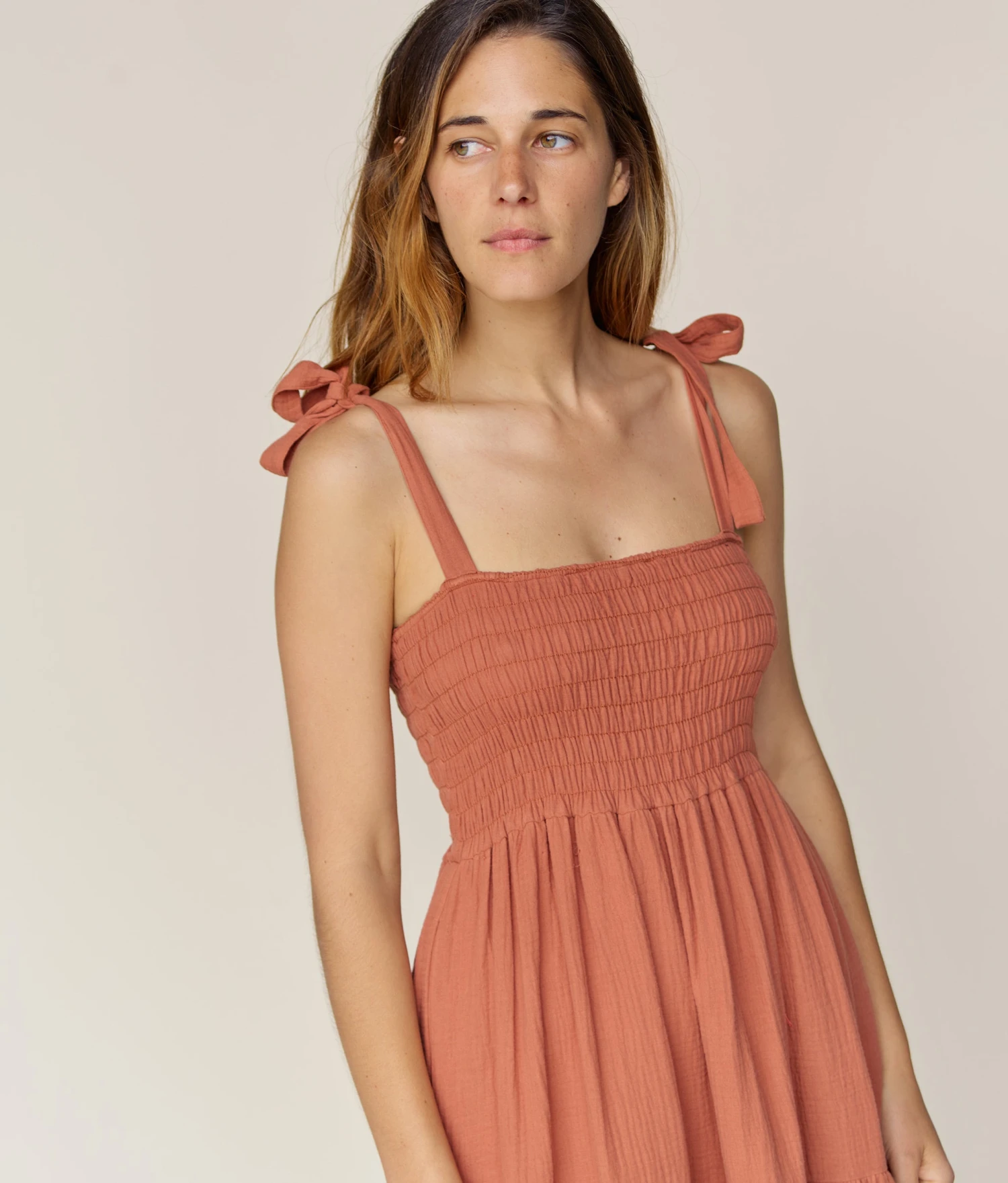 The Lina Dress | Terracotta Gauze 2 The Lina Dress | Terracotta Gauze - Image 2