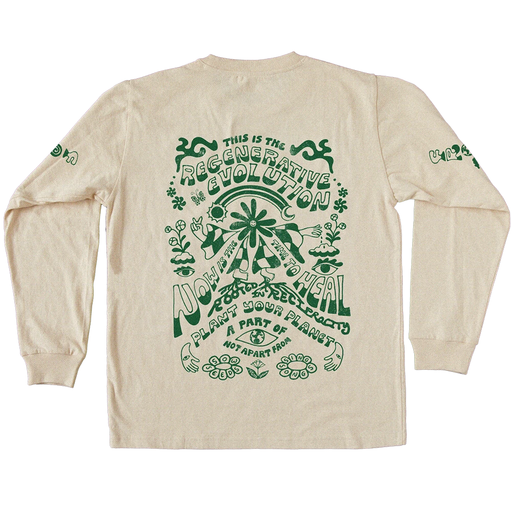 Evolution Long Sleeve Tee | Natural Green 2 Evolution Long Sleeve Tee | Natural Green - Image 2