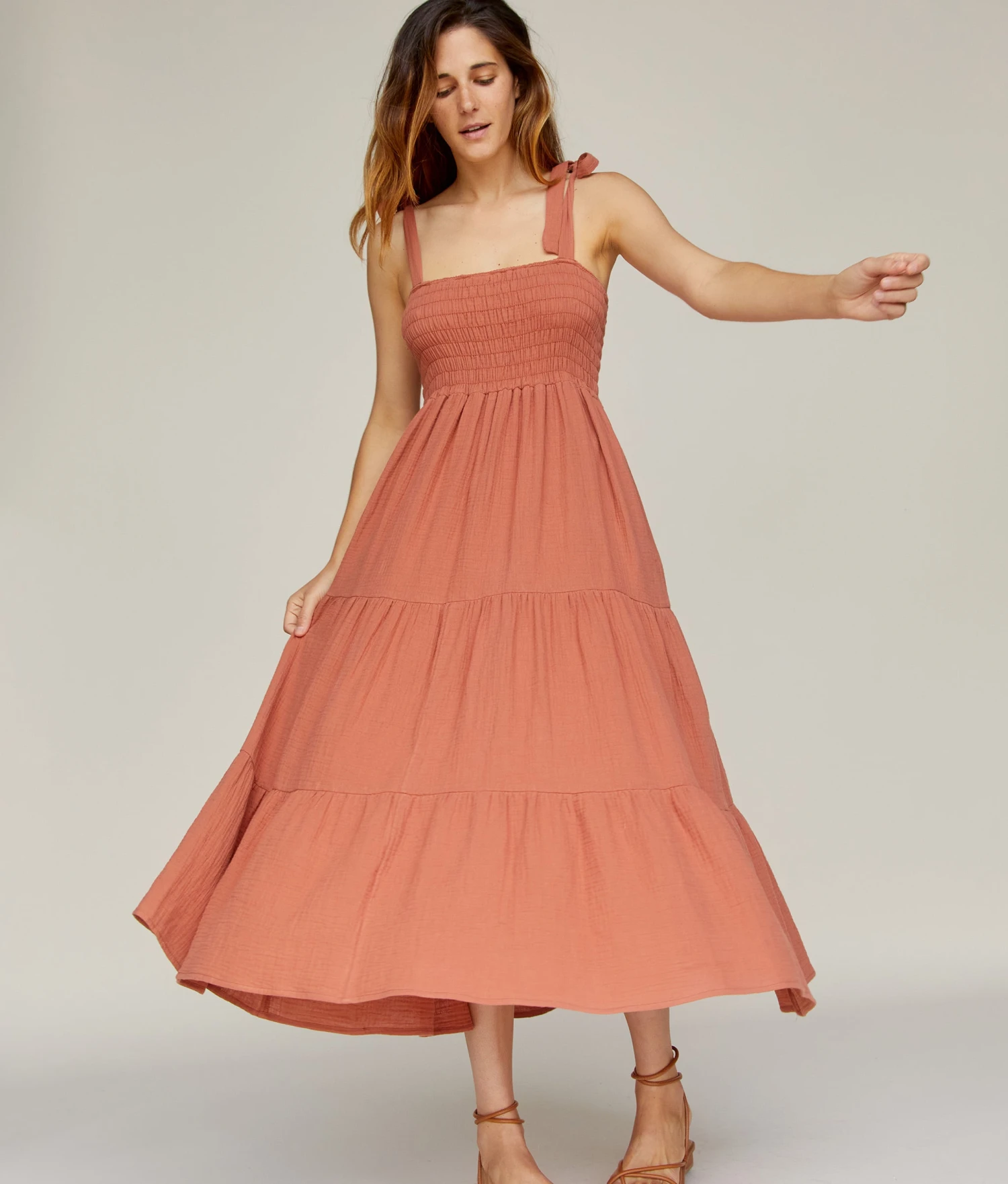 The Lina Dress | Terracotta Gauze 3 The Lina Dress | Terracotta Gauze - Image 3