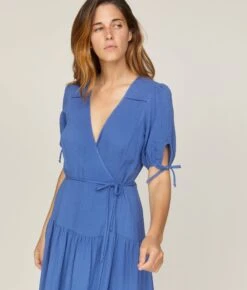 The Augusta Dress | Lapis Gauze -Ivona Sale Store 3 bdc06fdf 626a 4de2 a855 e5637549dd82