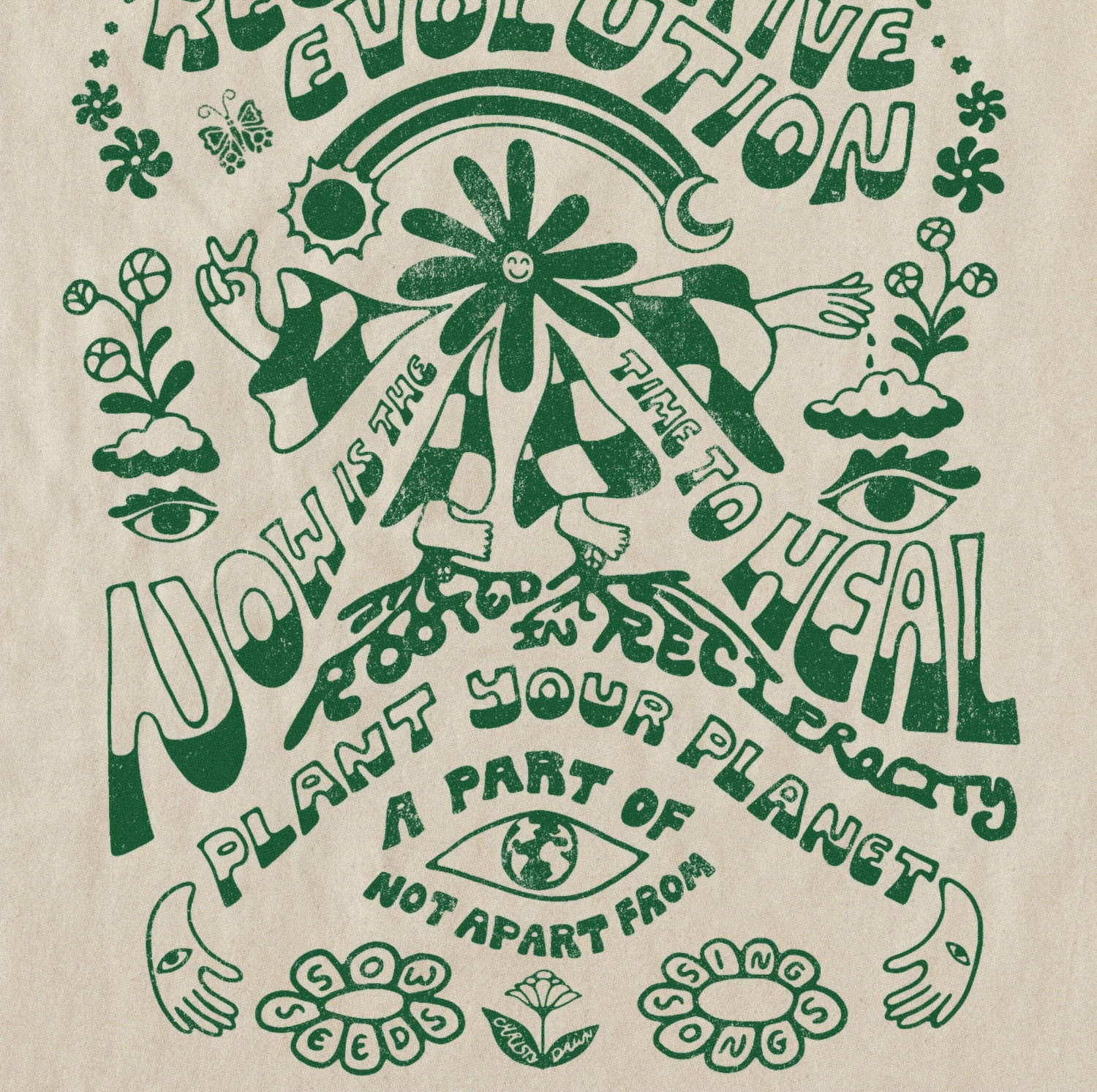 Evolution Long Sleeve Tee | Natural Green 4 Evolution Long Sleeve Tee | Natural Green - Image 4