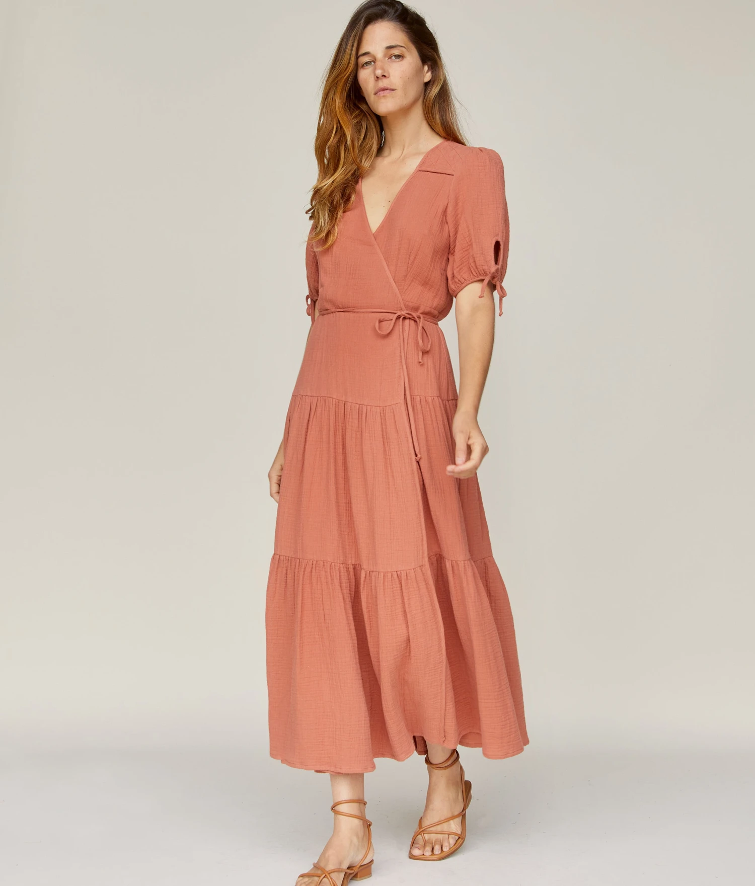 The Augusta Dress | Terracotta Gauze 6 The Augusta Dress | Terracotta Gauze - Image 6