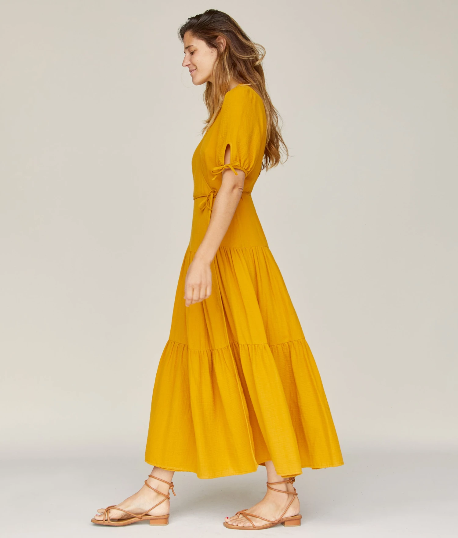 The Augusta Dress | Mustard Gauze 6 The Augusta Dress | Mustard Gauze - Image 6