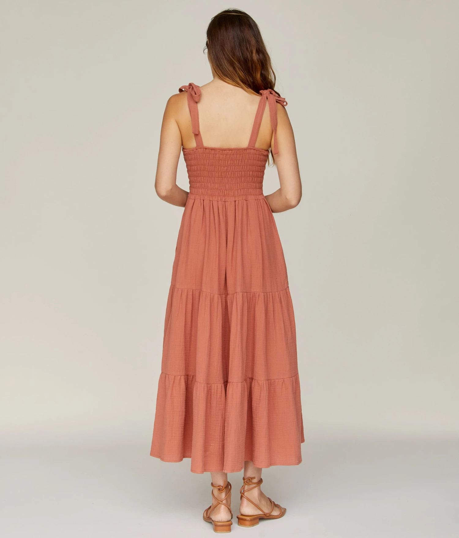 The Lina Dress | Terracotta Gauze 5 The Lina Dress | Terracotta Gauze - Image 5