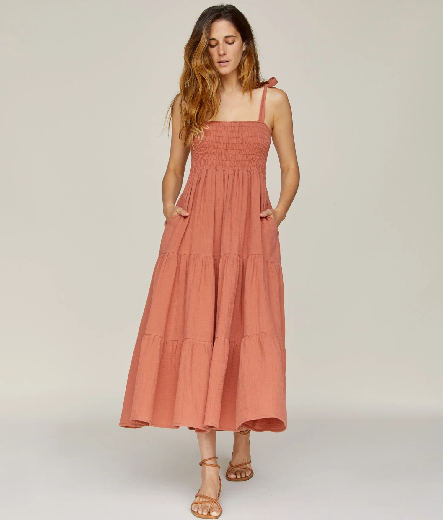 The Lina Dress | Terracotta Gauze 6 The Lina Dress | Terracotta Gauze - Image 6