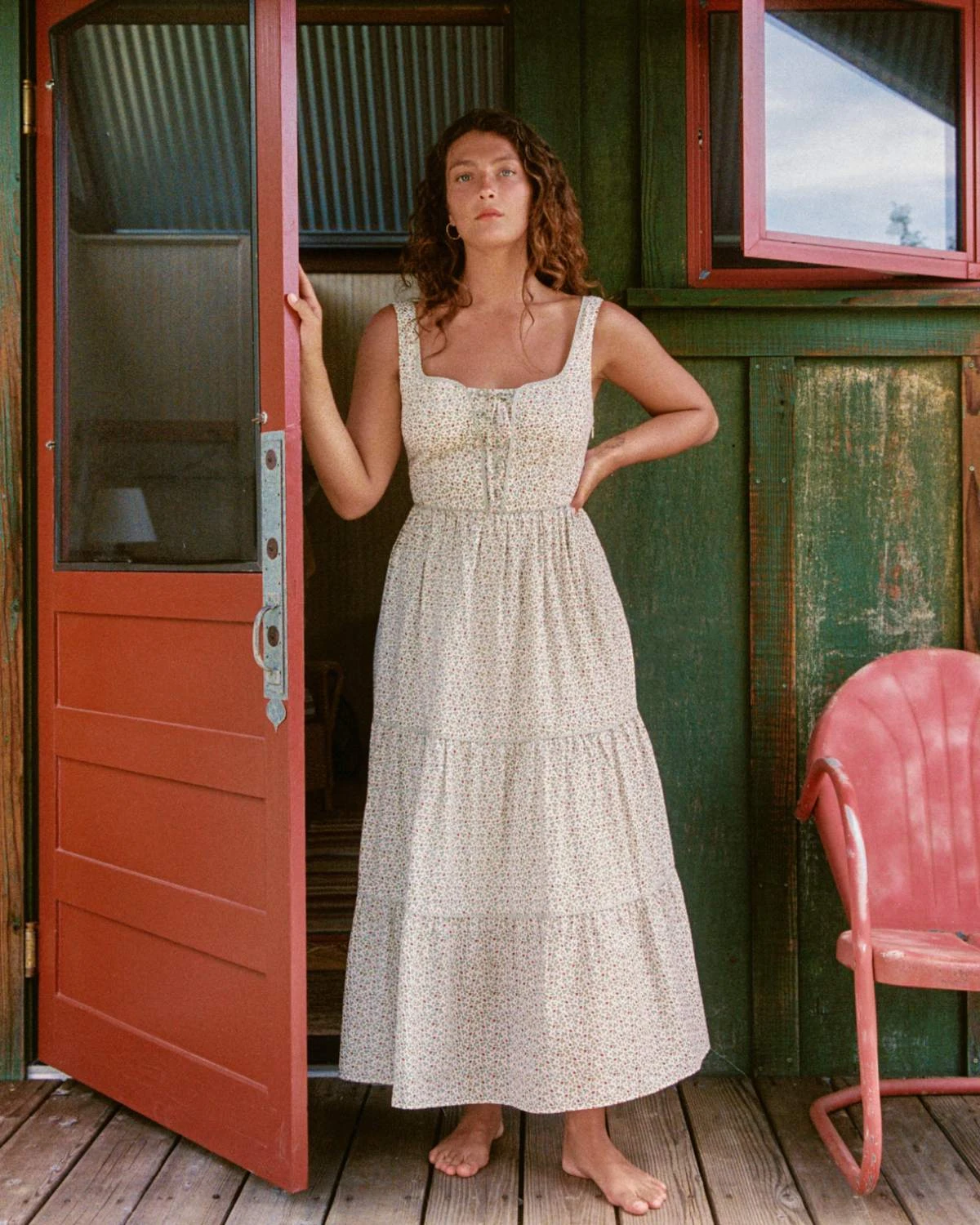 The Adele Dress | Creme Strawberry 1 The Adele Dress | Creme Strawberry