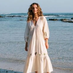 The Antonia Dress | Ecru -Ivona Sale Store Antonia fb feed