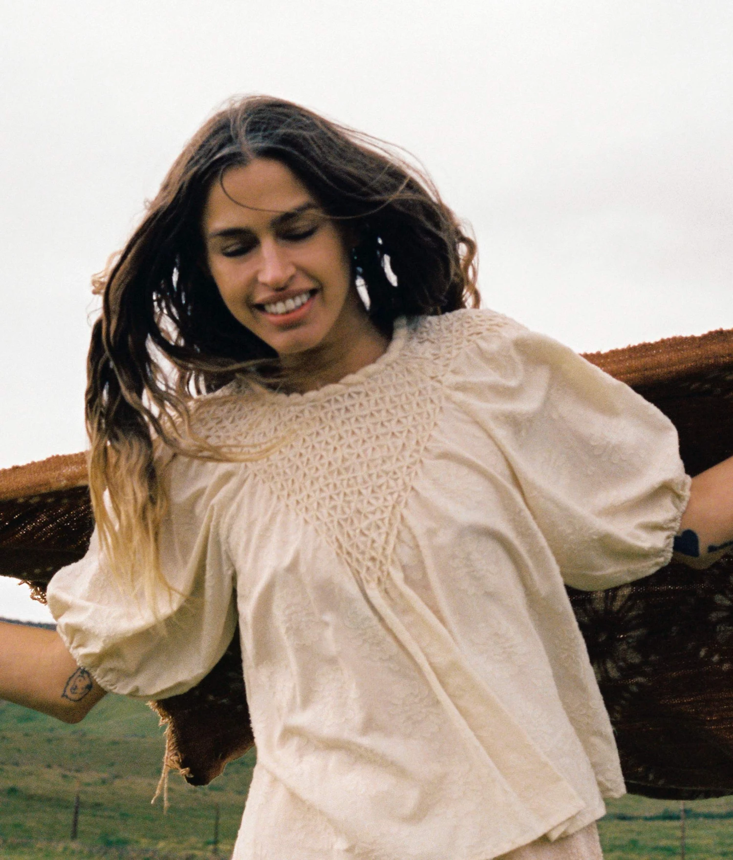 The Asha Blouse | Sunflower Jacquard 2 The Asha Blouse | Sunflower Jacquard - Image 2