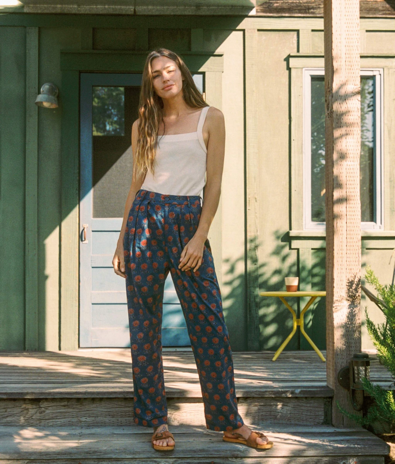The Ava Pant | Indigo Sunflower 2 The Ava Pant | Indigo Sunflower - Image 2