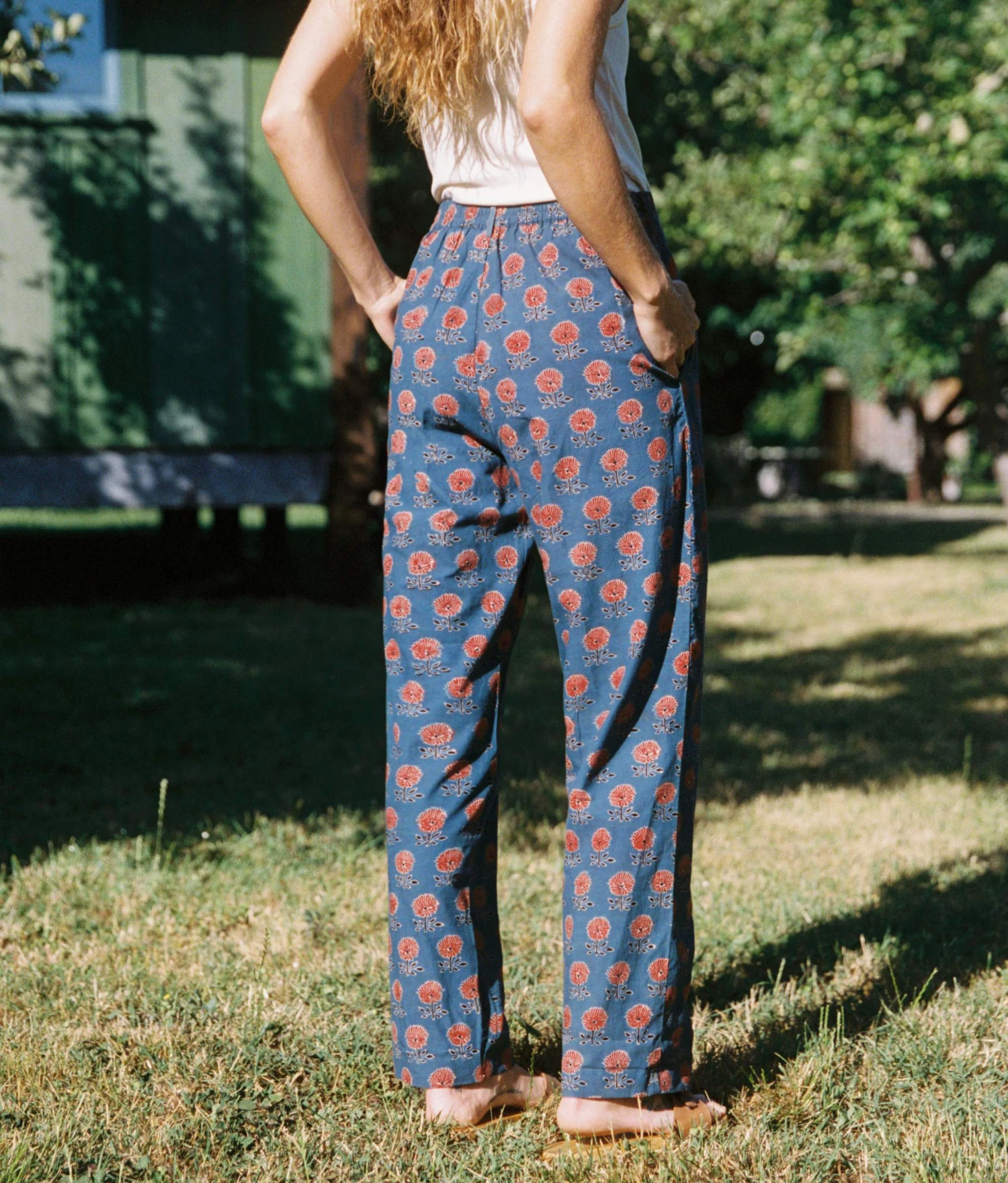 The Ava Pant | Indigo Sunflower 3 The Ava Pant | Indigo Sunflower - Image 3
