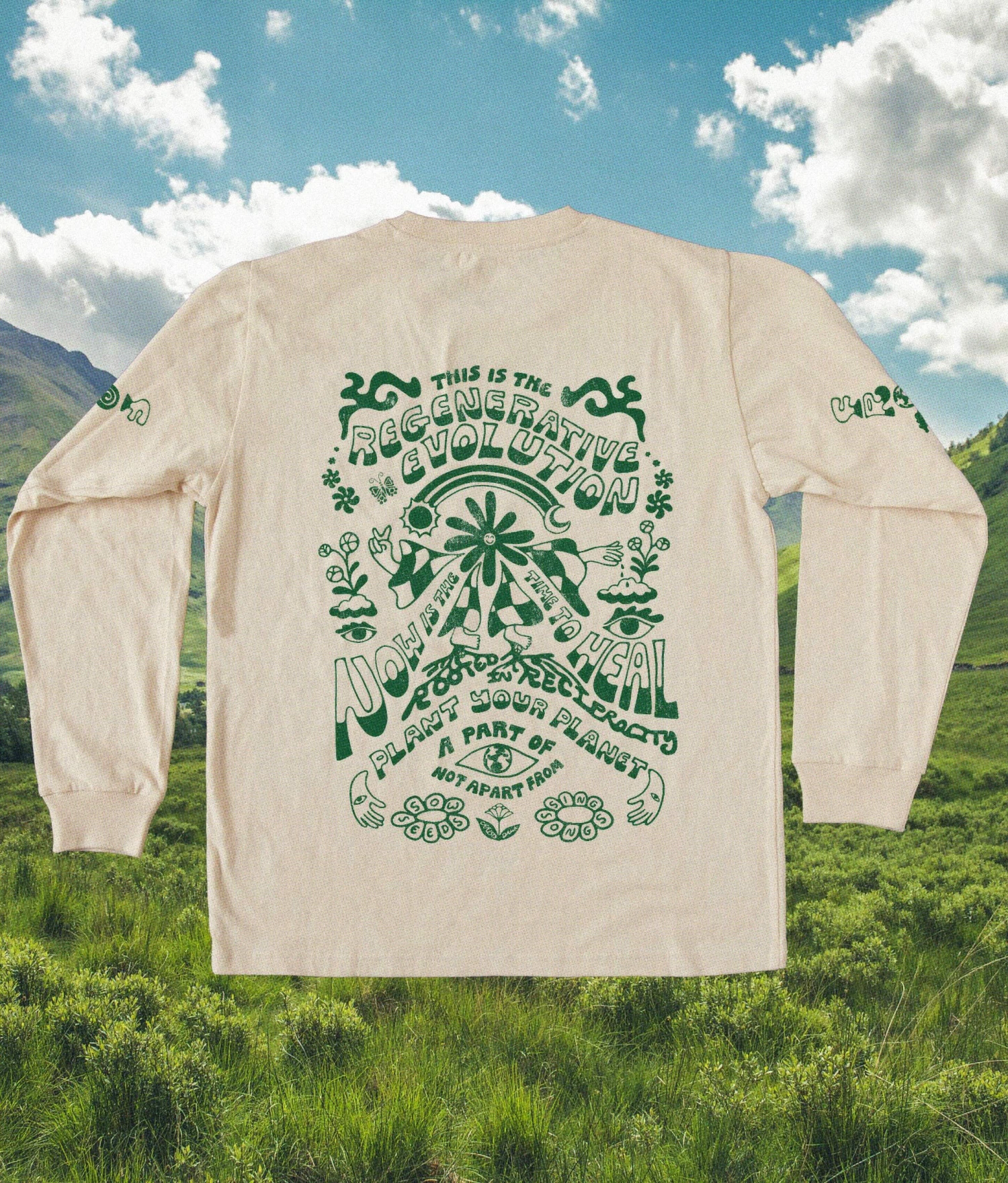 Evolution Long Sleeve Tee | Natural Green 9 Evolution Long Sleeve Tee | Natural Green - Image 9