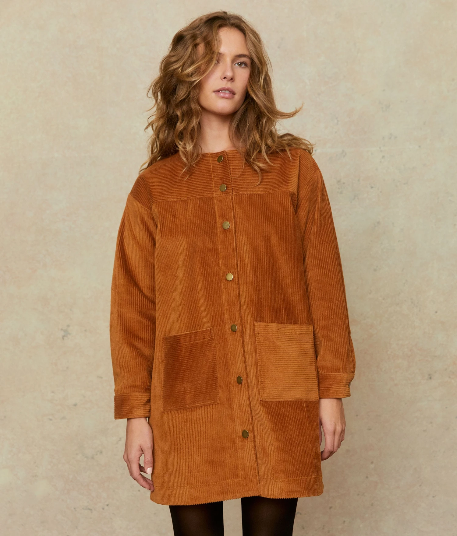 The Candice Dress | Cognac Corduroy 2 The Candice Dress | Cognac Corduroy - Image 2