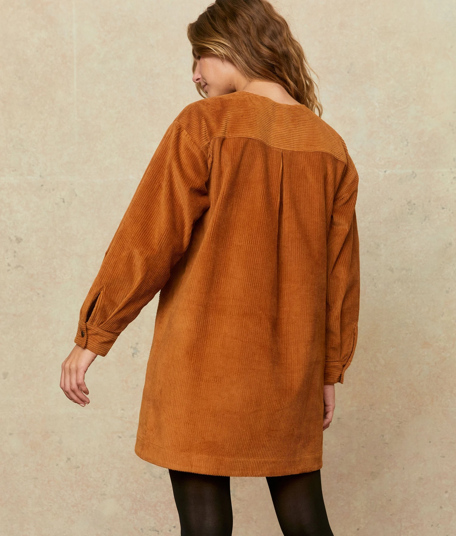 The Candice Dress | Cognac Corduroy 4 The Candice Dress | Cognac Corduroy - Image 4
