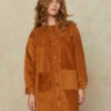 The Candice Dress | Cognac Corduroy -Ivona Sale Store CandiceCover