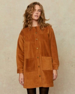 The Candice Dress | Cognac Corduroy
