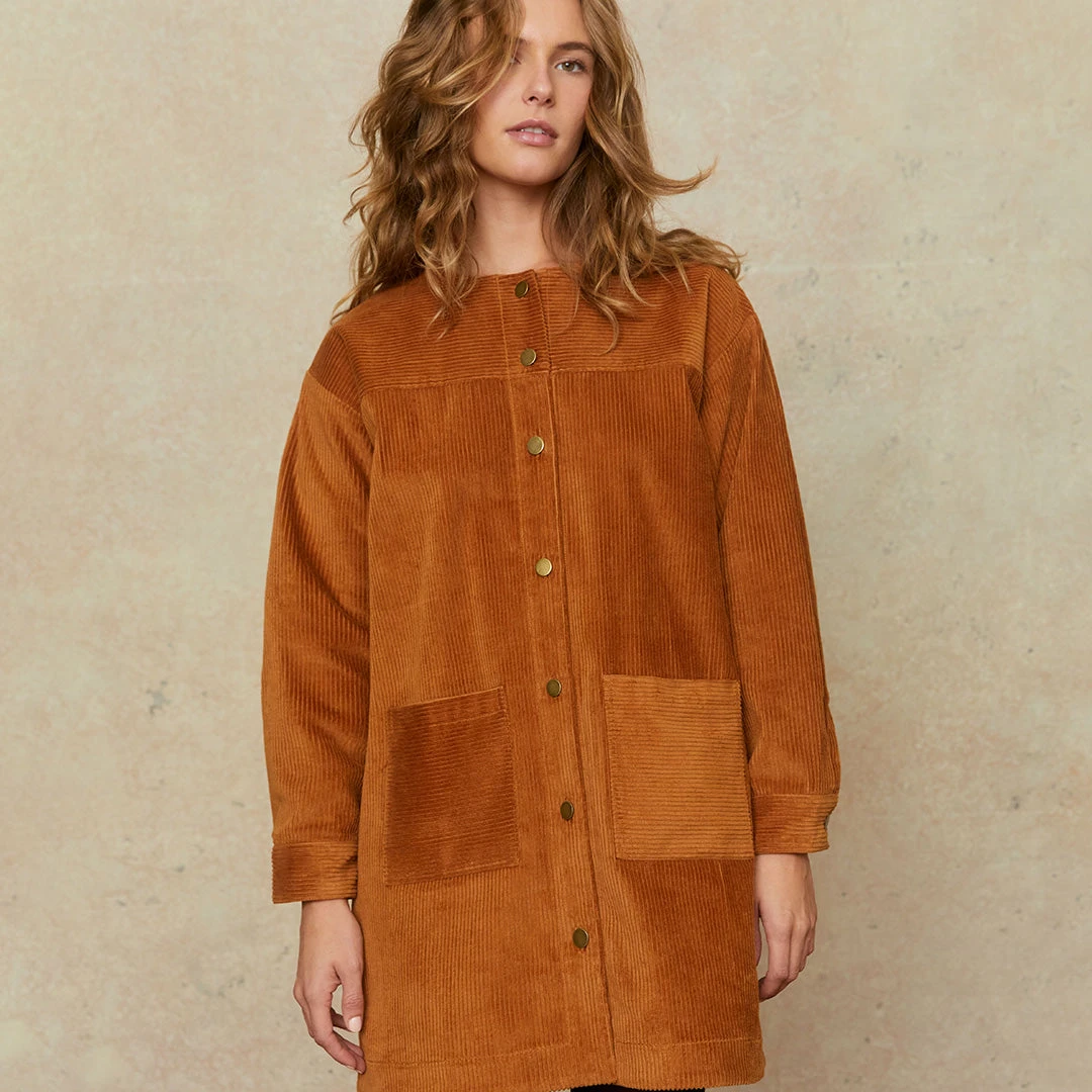 The Candice Dress | Cognac Corduroy 6 The Candice Dress | Cognac Corduroy - Image 6