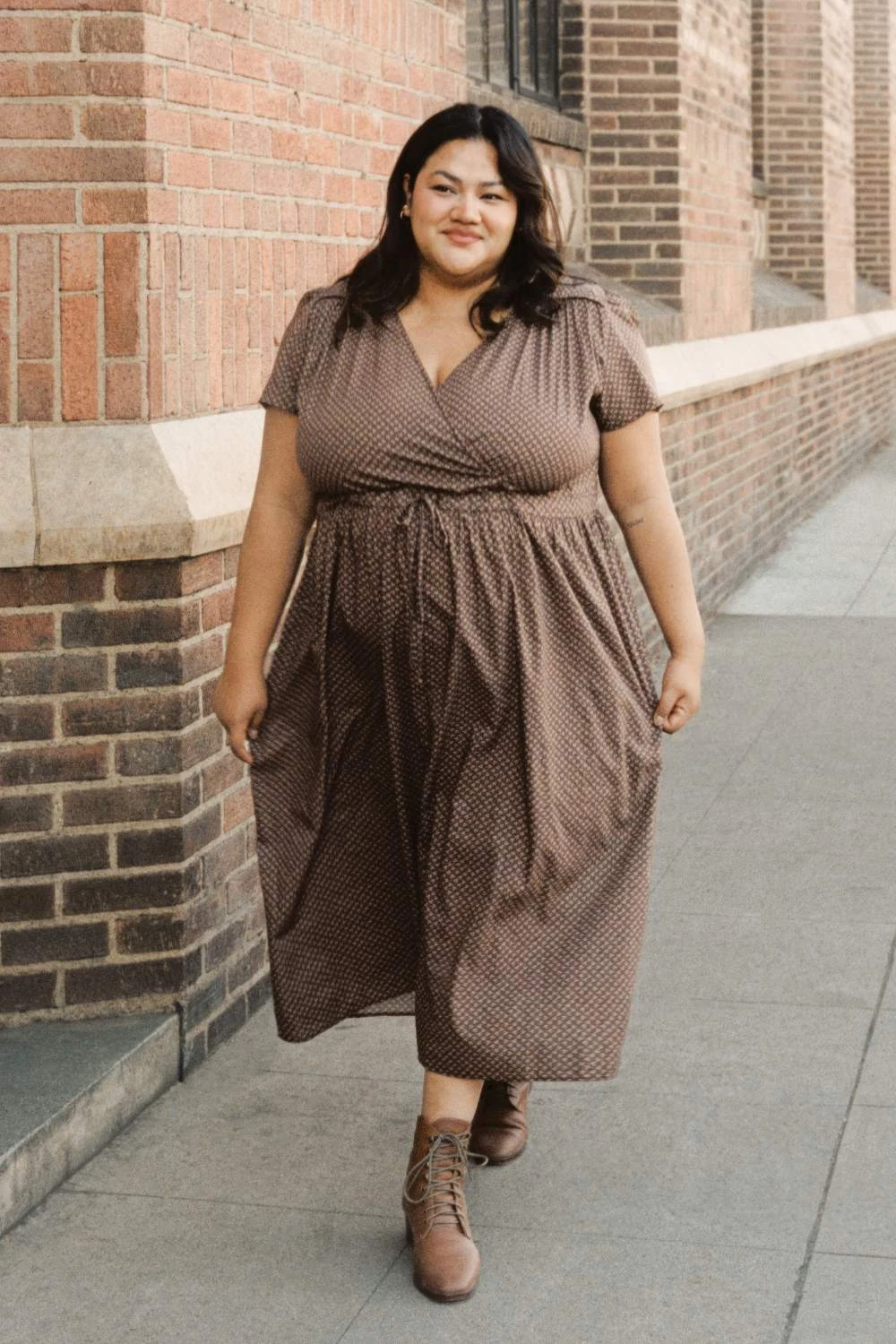 The Dawn Dress Extended | Geo Ditsy Hickory 1 The Dawn Dress Extended | Geo Ditsy Hickory