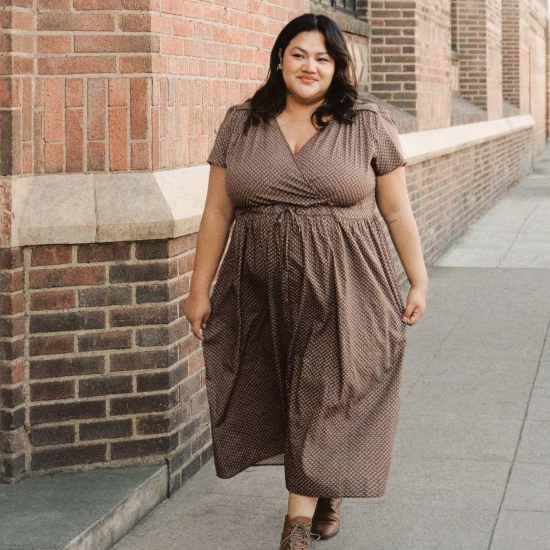 The Dawn Dress Extended | Geo Ditsy Hickory 3 The Dawn Dress Extended | Geo Ditsy Hickory - Image 3