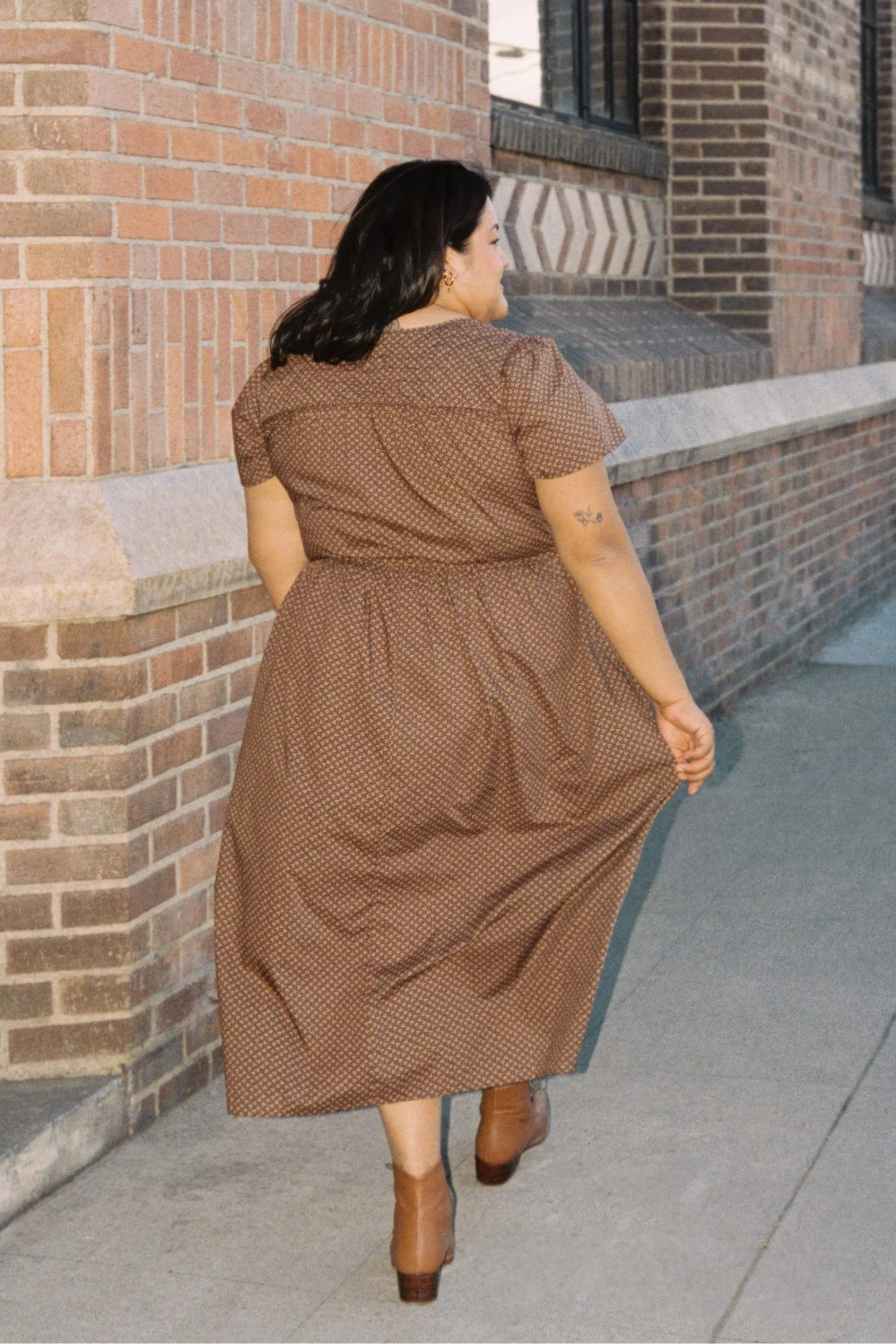 The Dawn Dress Extended | Geo Ditsy Hickory 6 The Dawn Dress Extended | Geo Ditsy Hickory - Image 6