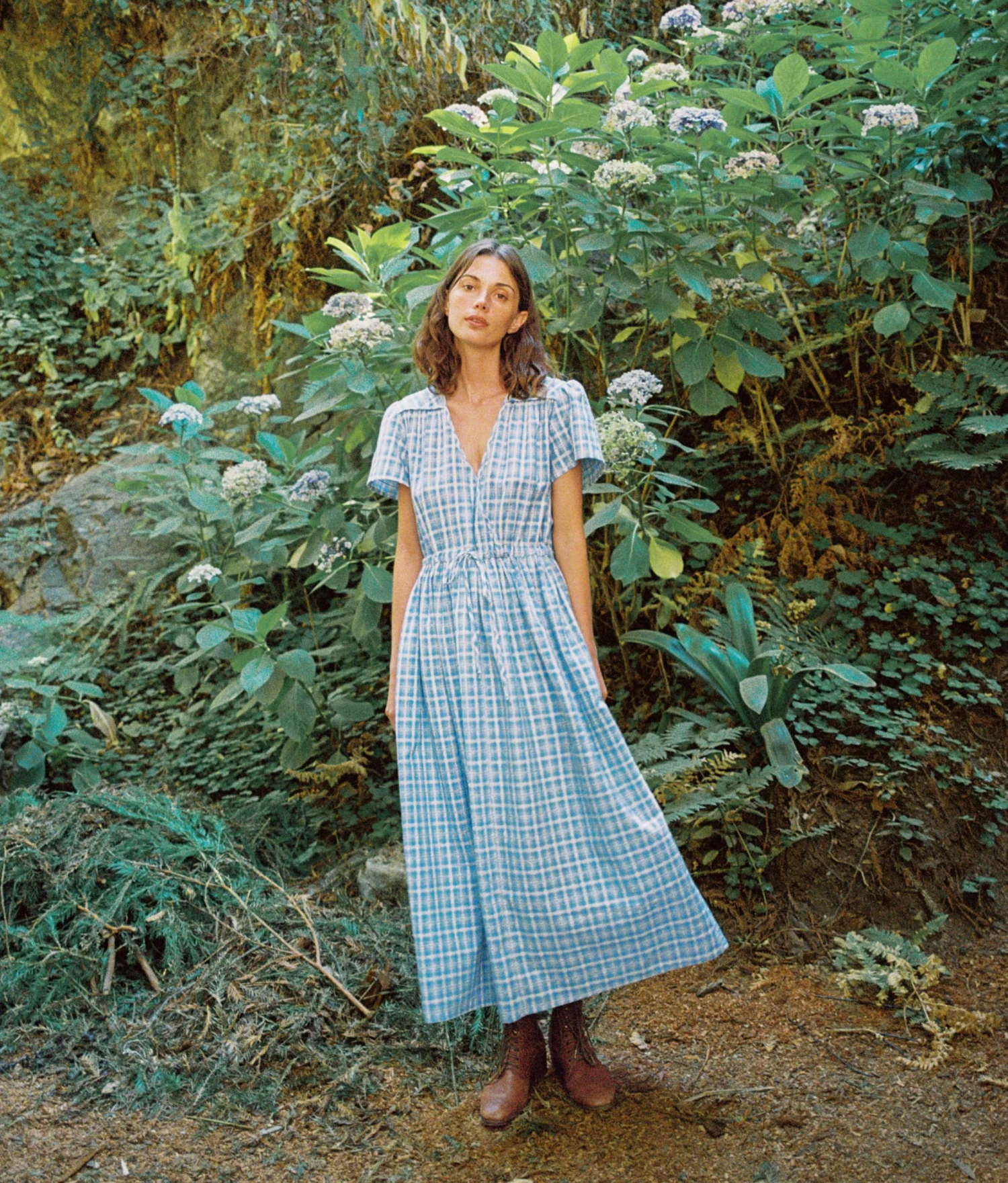 The Dawn Dress | Cornflower Basketweave 5 The Dawn Dress | Cornflower Basketweave - Image 5
