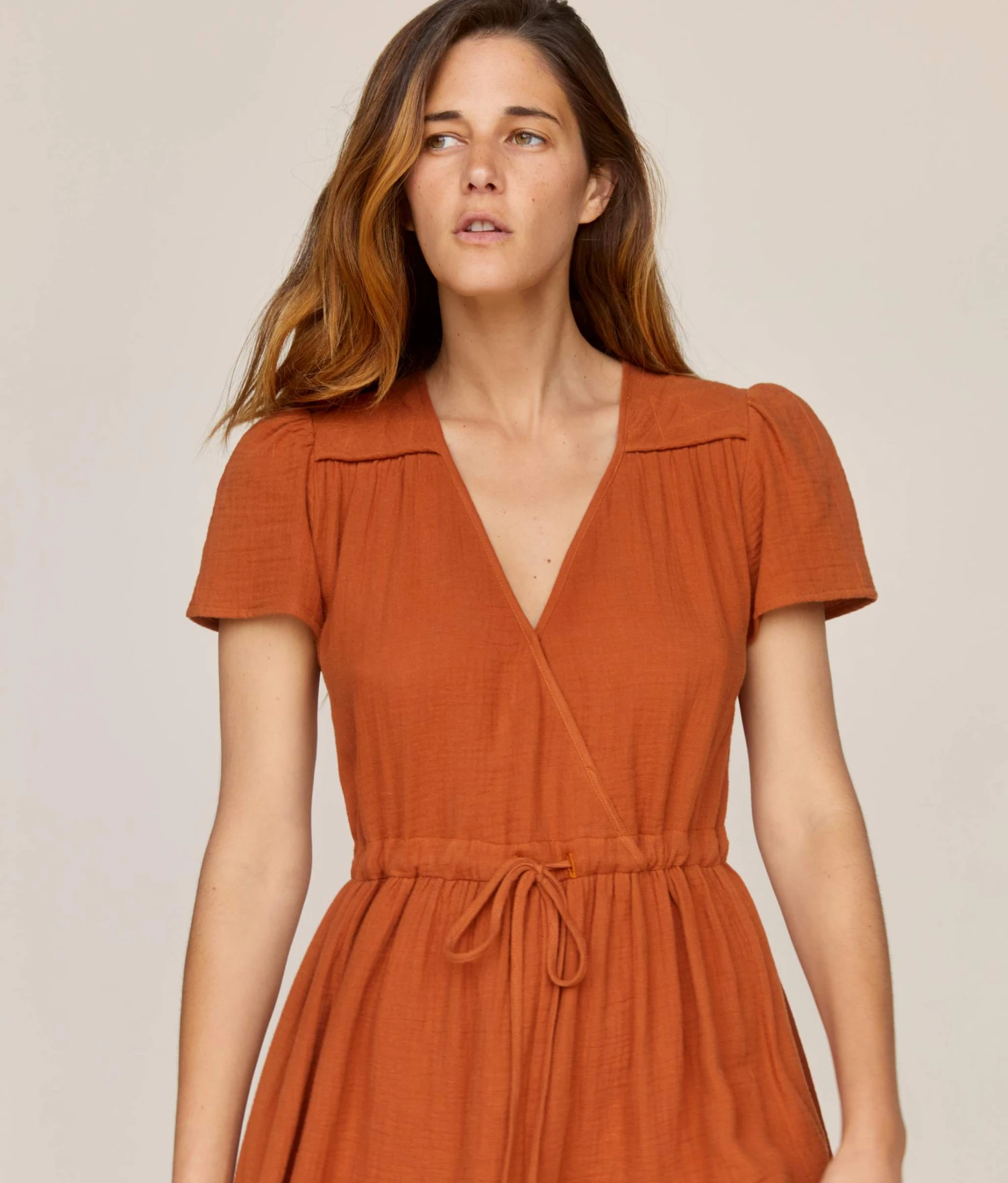 The Dawn Dress | Rust Gauze 2 The Dawn Dress | Rust Gauze - Image 2