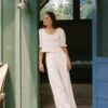 The Asa Pant | Pearl Linen -Ivona Sale Store EllenCover