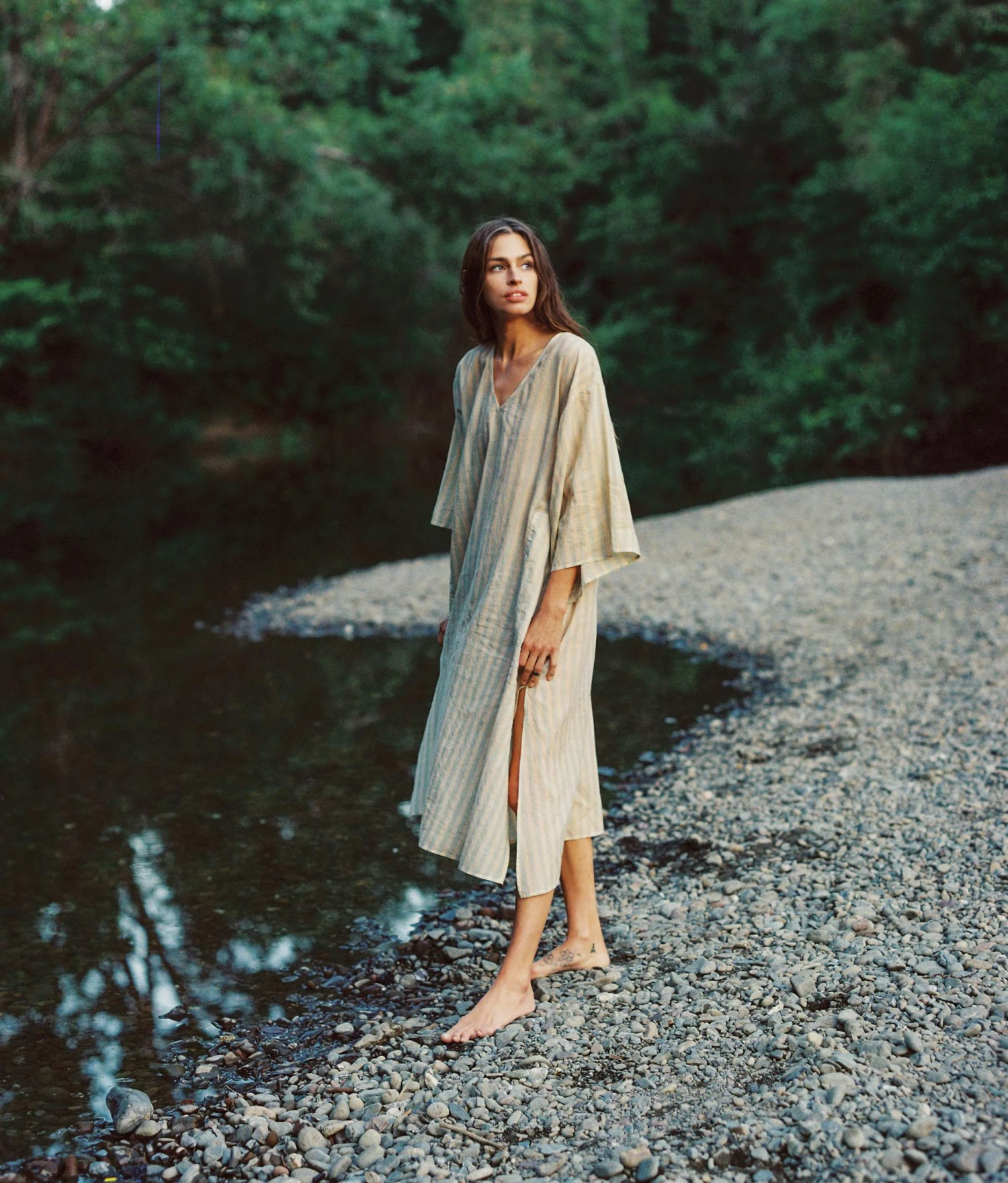 The Frida Dress | Aqua Stripe 6 The Frida Dress | Aqua Stripe - Image 6