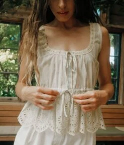 The Fynne Top | Aqua Stripe -Ivona Sale Store Fynne