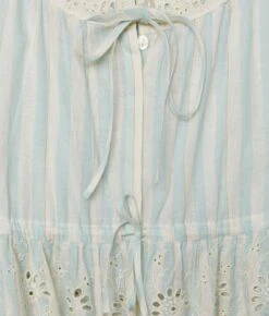 The Fynne Top | Aqua Stripe -Ivona Sale Store Fynne5