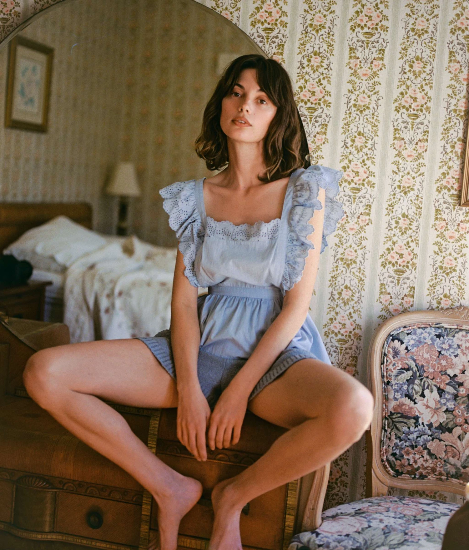 The Gianni Blouse | Celeste 2 The Gianni Blouse | Celeste - Image 2