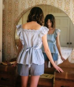 The Gianni Blouse | Celeste 8 The Gianni Blouse | Celeste -Ivona Sale Store Giani2