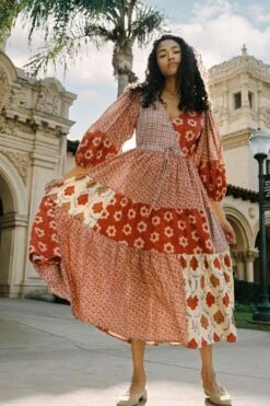 The Gina Dress | Patchwork Reds -Ivona Sale Store Gina1 e16453ee 47a2 4075 ab41 9d58da24f884