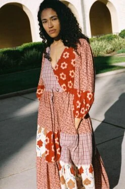 The Gina Dress | Patchwork Reds -Ivona Sale Store Gina4 c961e06a 301a 4e8b aedb e7a3cc04f852