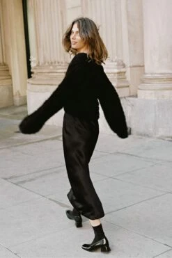 The Helen Bias Skirt | Night Satin 9 The Helen Bias Skirt | Night Satin -Ivona Sale Store Helen1