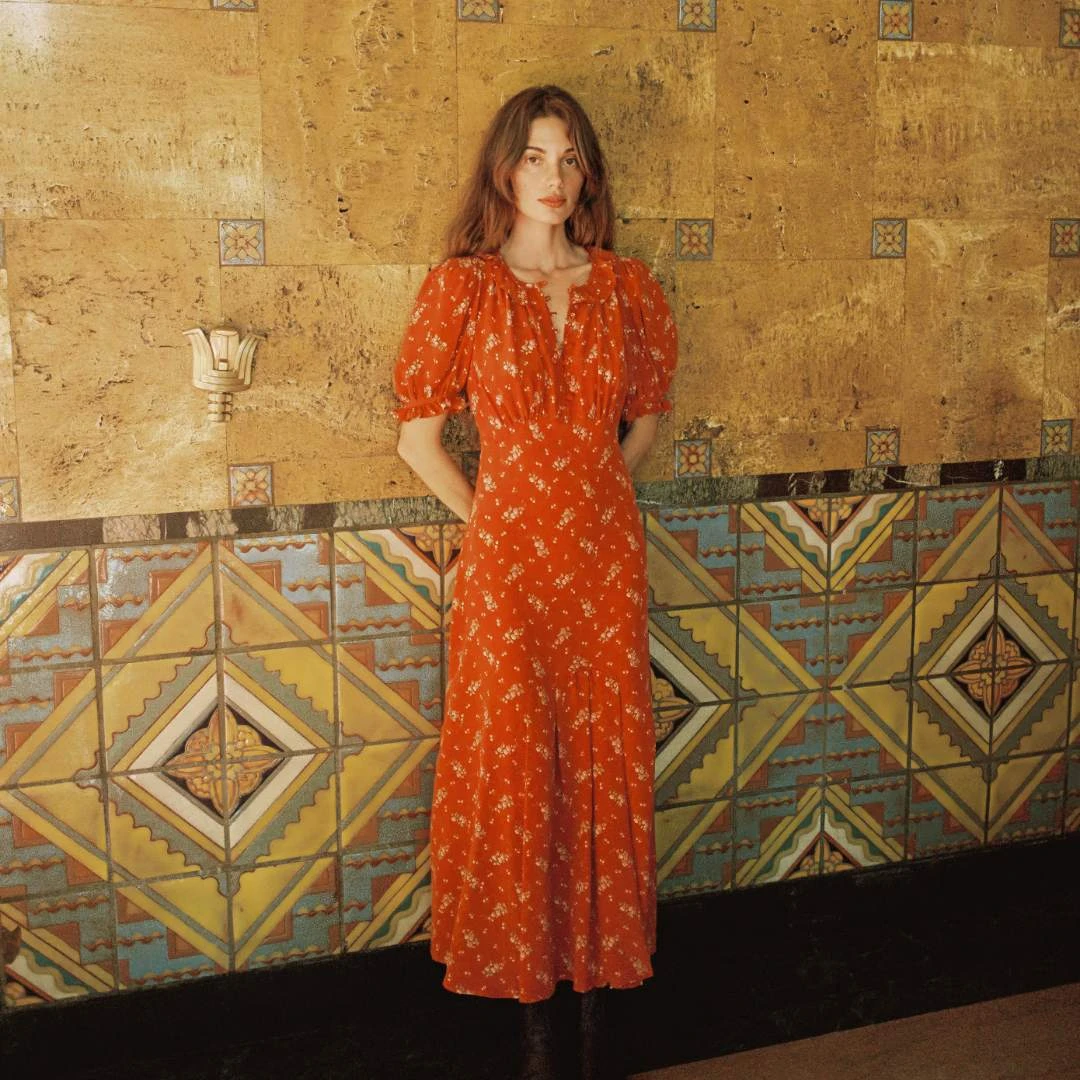 The Irene Dress | Mums Ditsy Ruby 2 The Irene Dress | Mums Ditsy Ruby - Image 2