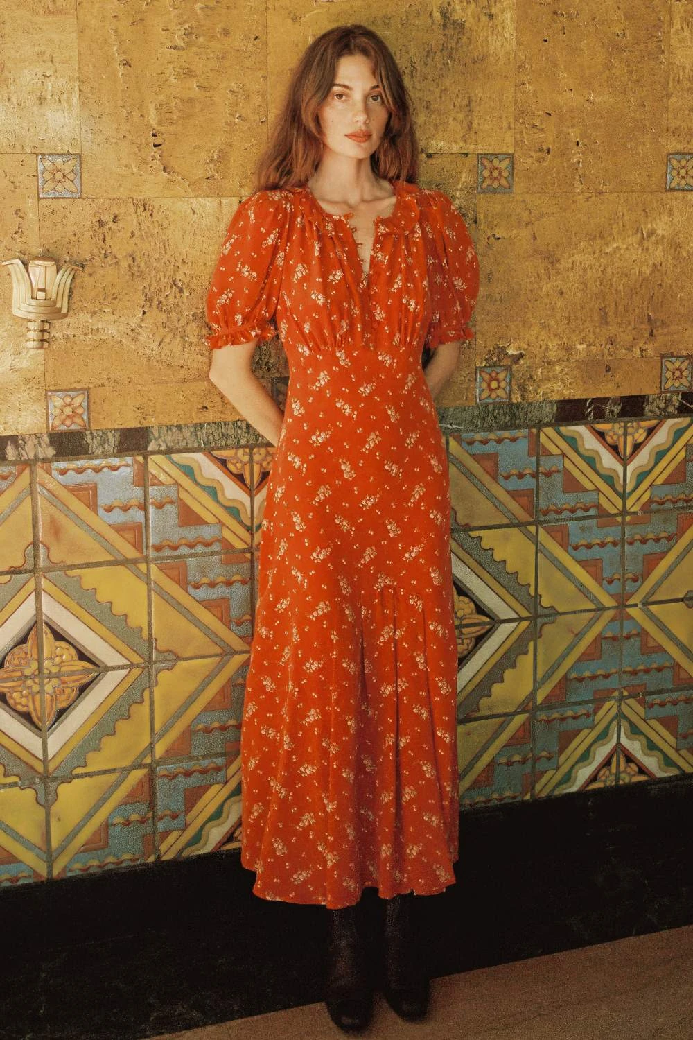 The Irene Dress | Mums Ditsy Ruby 1 The Irene Dress | Mums Ditsy Ruby