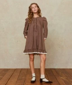 The Janae Dress | Geo Ditsy Hickory 18 The Janae Dress | Geo Ditsy Hickory -Ivona Sale Store Janae1