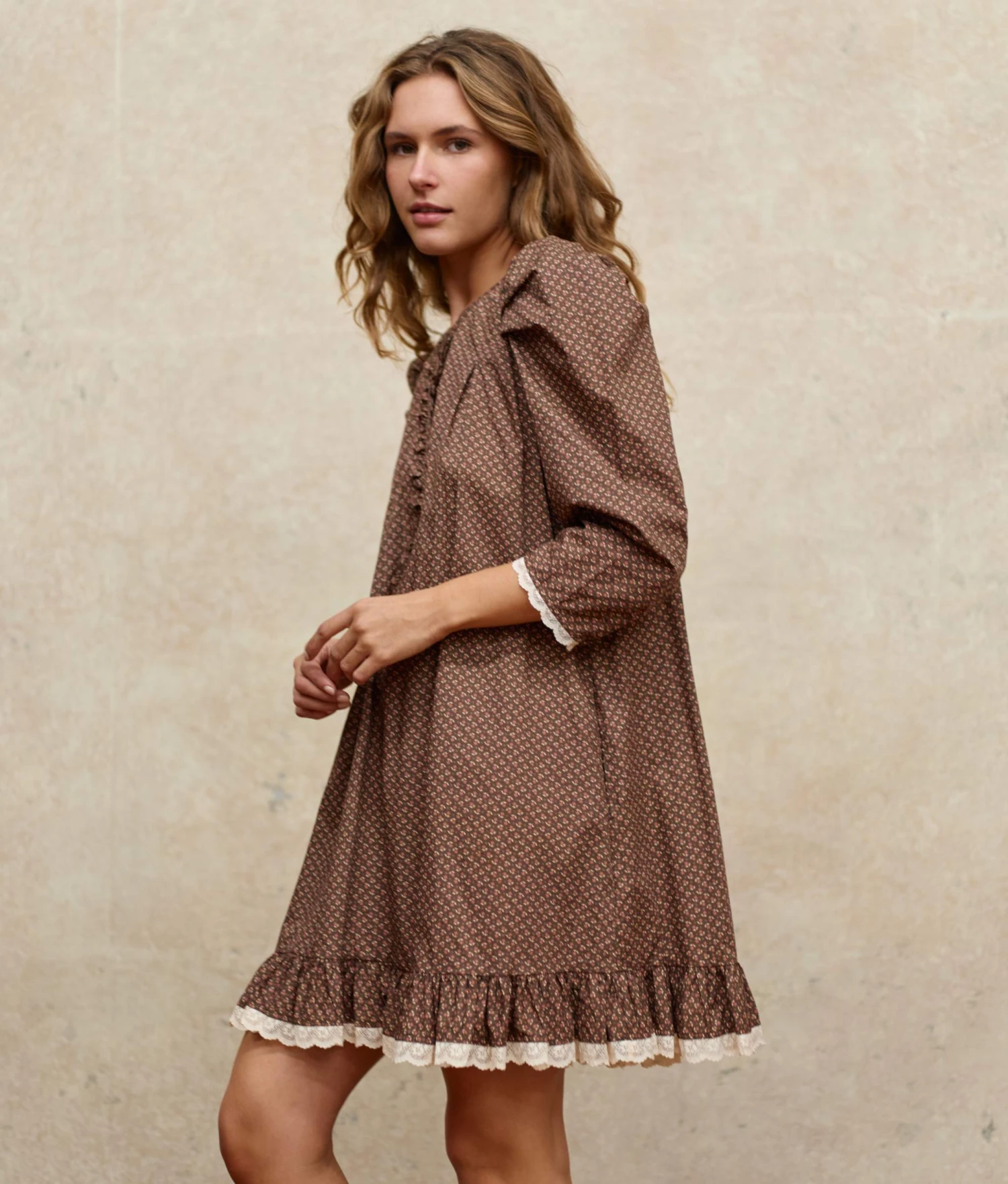 The Janae Dress | Geo Ditsy Hickory 5 The Janae Dress | Geo Ditsy Hickory - Image 5