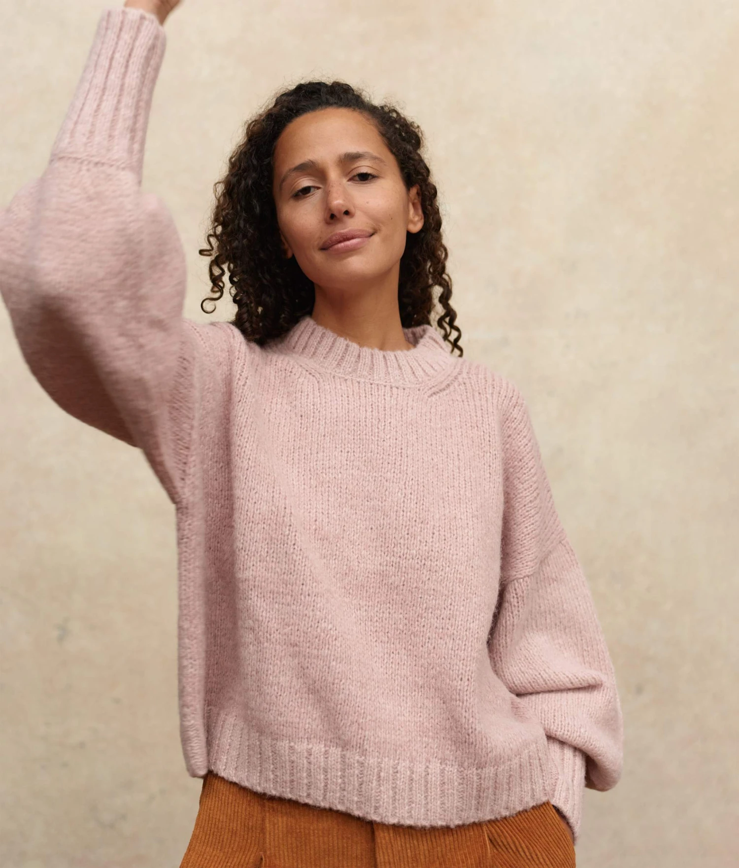The Jane Sweater | Pale Rose 3 The Jane Sweater | Pale Rose - Image 3
