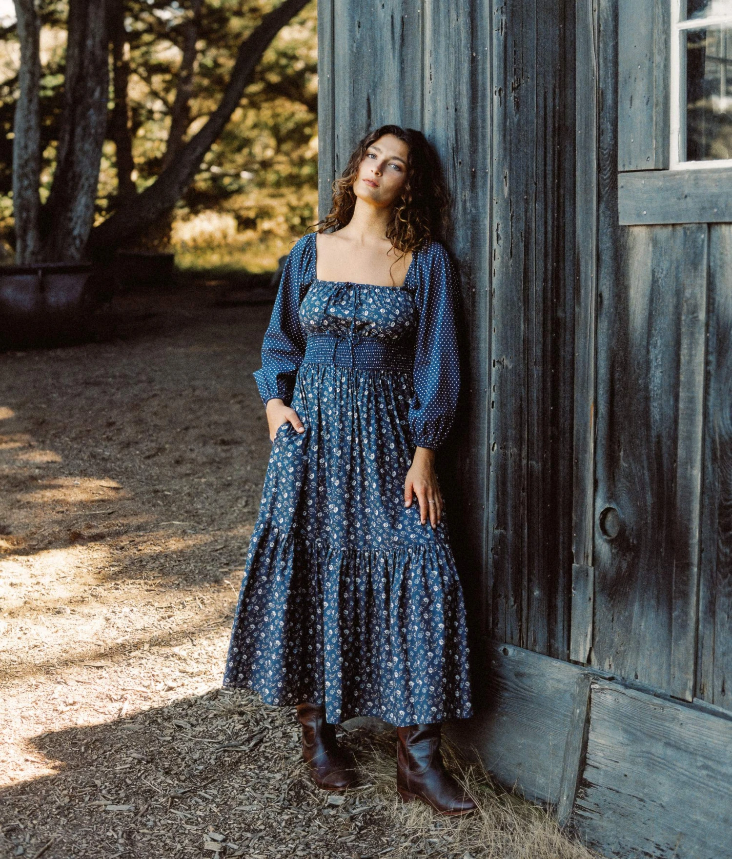 The Jennica Dress | Oat Straw Blue 3 The Jennica Dress | Oat Straw Blue - Image 3