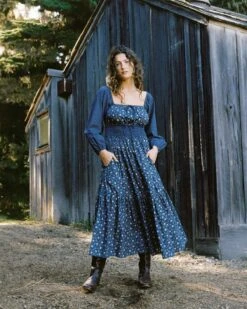 The Jennica Dress | Oat Straw Blue