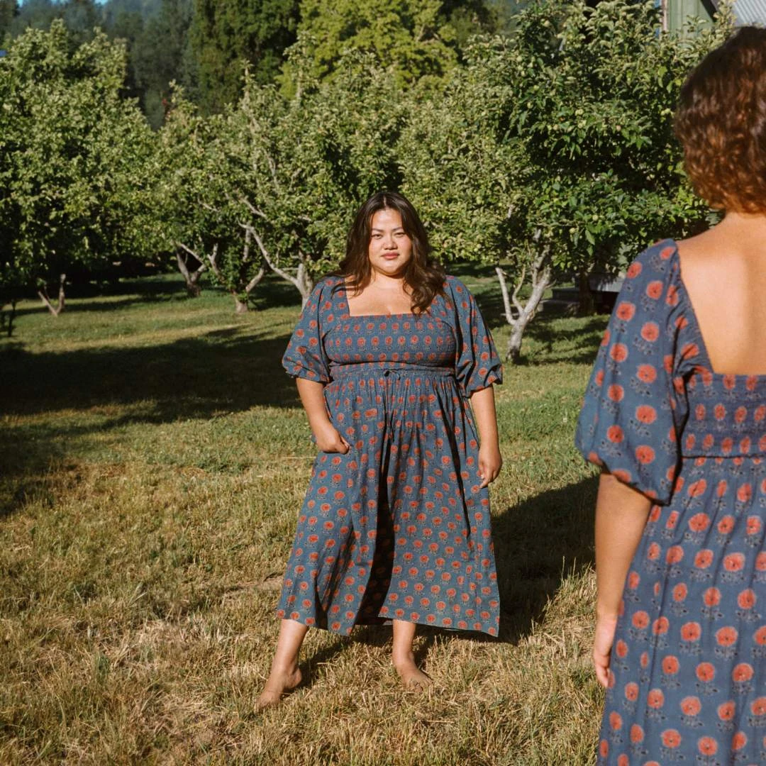 The Katrina Dress Extended | Indigo Sunflower 2 The Katrina Dress Extended | Indigo Sunflower - Image 2