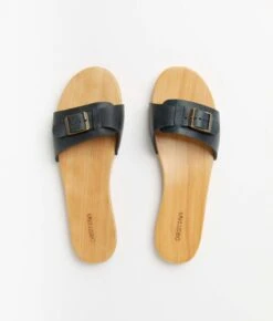 The Ventura Clog | Navy Leather -Ivona Sale Store Katrina2 1