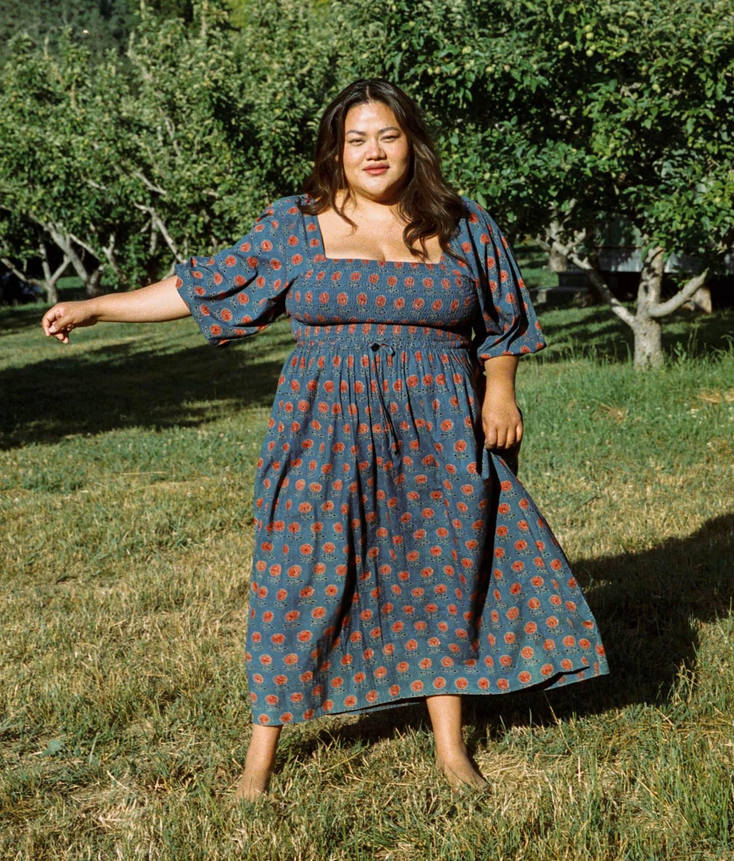 The Katrina Dress Extended | Indigo Sunflower 5 The Katrina Dress Extended | Indigo Sunflower - Image 5