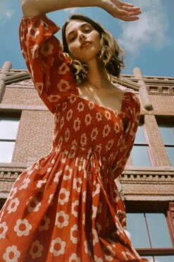 The Katrina Dress | Crimson Daisy