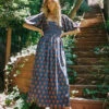 The Katrina Dress | Indigo Sunflower -Ivona Sale Store KatrinaCritty3