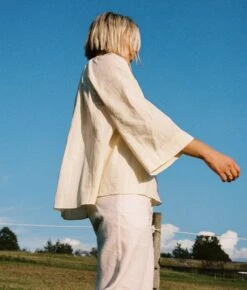 The Lorena Blouse | Chamomile Khadi -Ivona Sale Store Lorena3