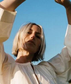 The Lorena Blouse | Chamomile Khadi -Ivona Sale Store Lorena4