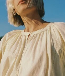 The Lorena Blouse | Chamomile Khadi -Ivona Sale Store Lorena5