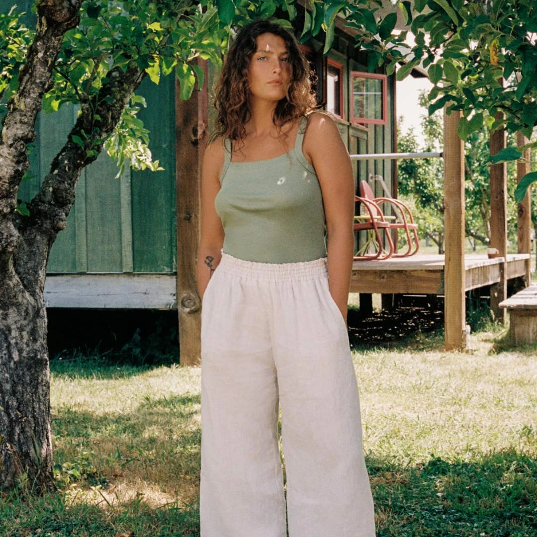 The Luna Pant | Oatmeal Linen 5 The Luna Pant | Oatmeal Linen - Image 5